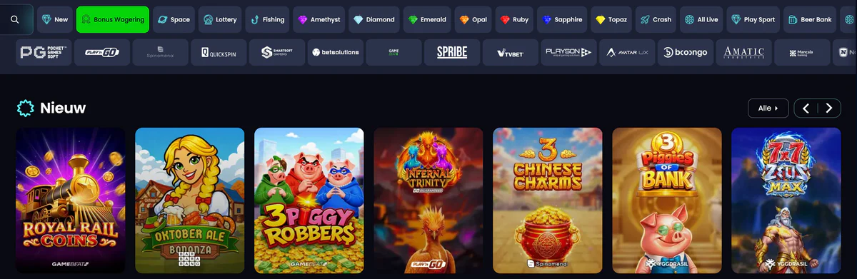 Online gokkasten en populaire slots bij Megabet Casino