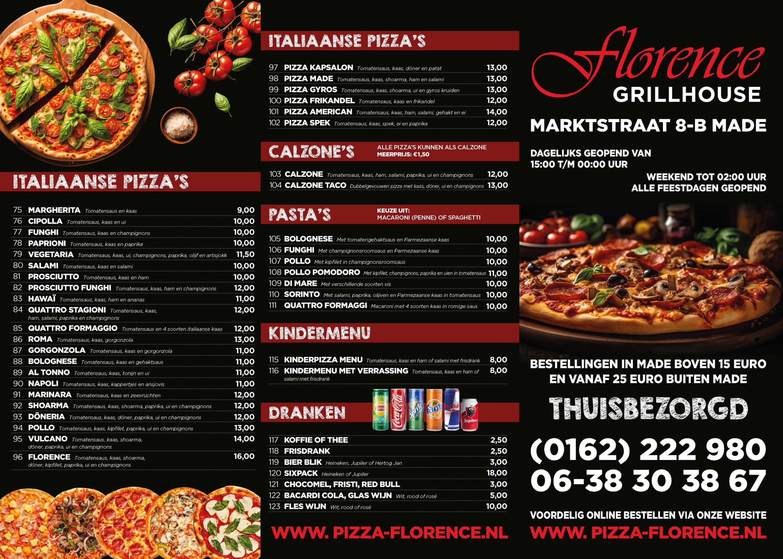 Menukaart portfolio jvh design